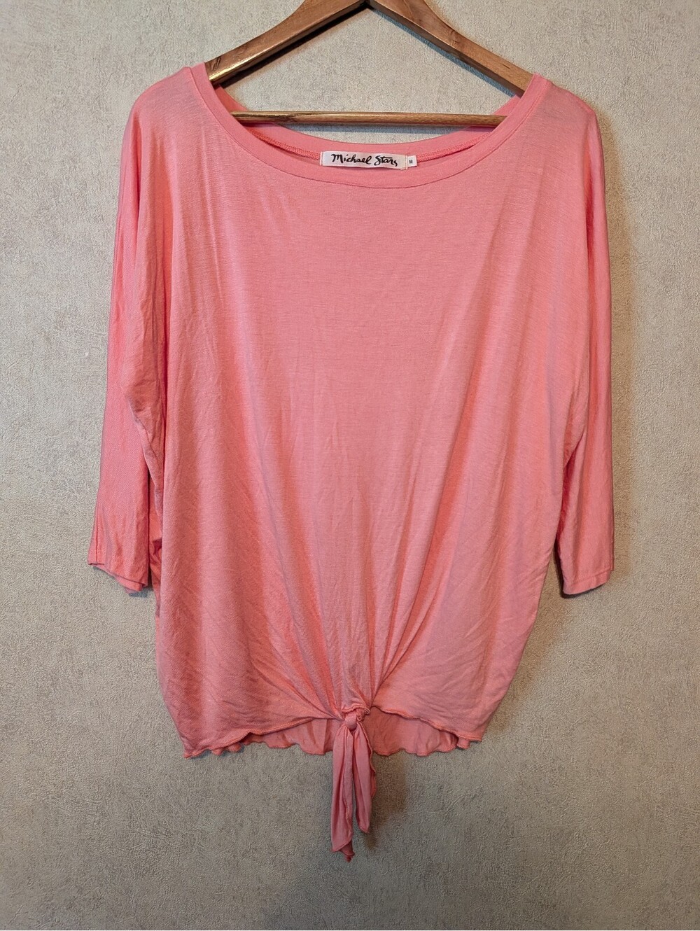 MICHAEL STARS coral pink short sleeve tee sz M